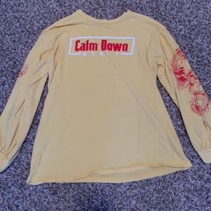 “Calm down” long sleeve tee